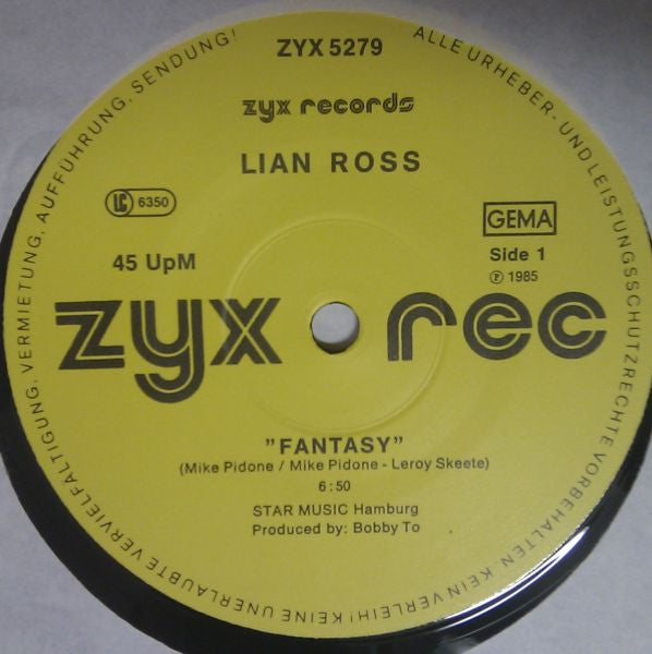 Lian Ross : Fantasy (12", Maxi)
