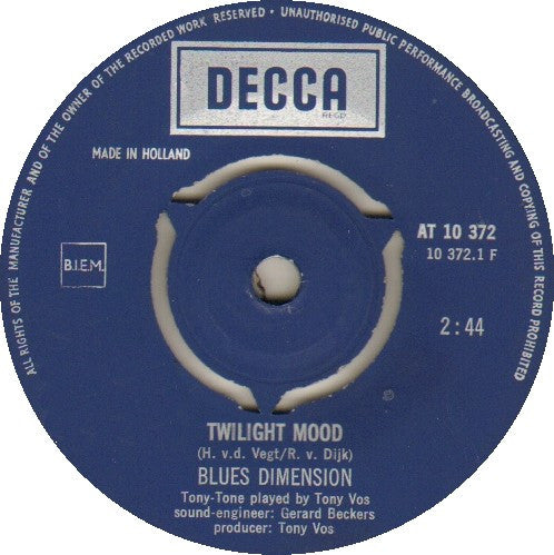 Blues Dimension : Twilight Mood (7", Single)