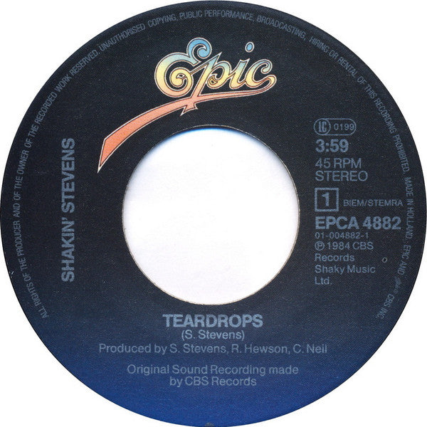 Shakin' Stevens : Teardrops (7", Single)