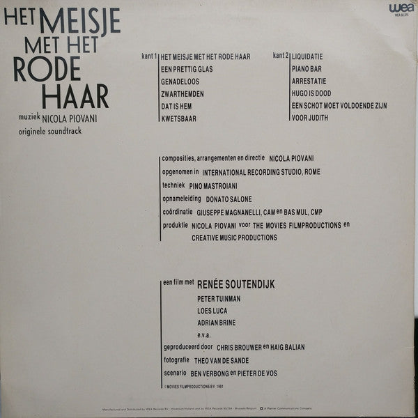 Nicola Piovani : Het Meisje Met Het Rode Haar (LP)