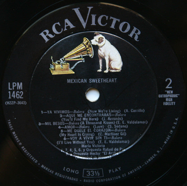 María Victoria : Mexican Sweetheart (LP, Album, Mono)