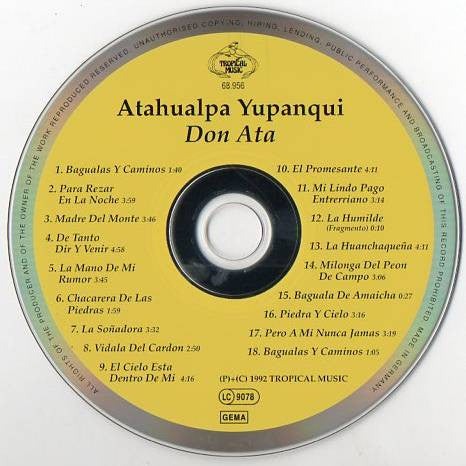 Atahualpa Yupanqui : Don Ata (CD, Comp)