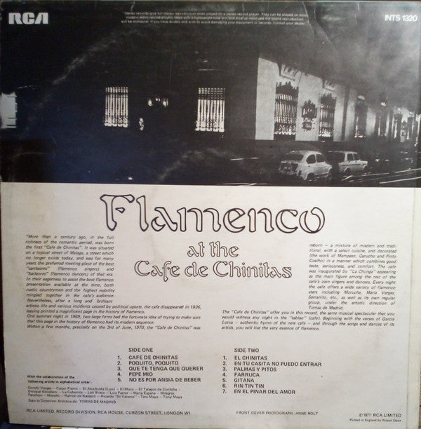 Various : Flamenco At The Cafe De Chinitas / A Night Of Spanish Flamenco (LP)