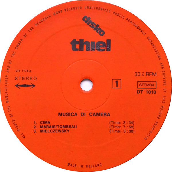 Musica Da Camera : In De Doelen (LP, Album)