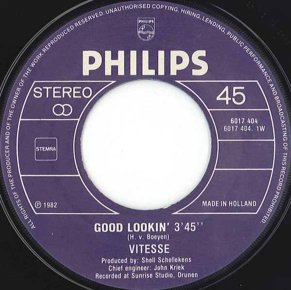 Vitesse (2) : Good Lookin' (7", Single)