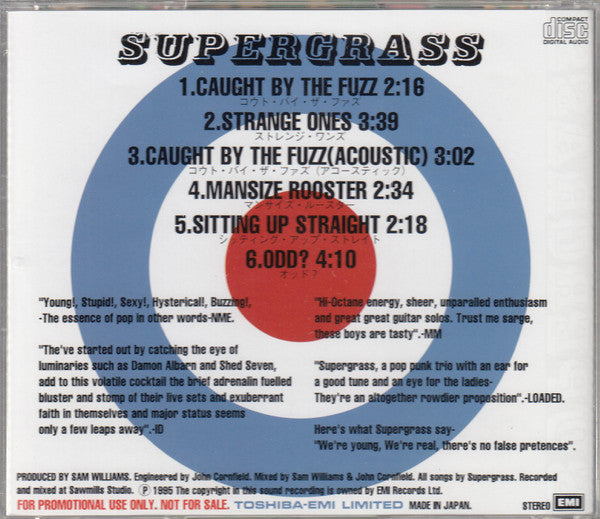 Supergrass : Caught By The Fuzz / Mansize Rooster - Special DJ Copy (CD, EP, Promo, Smplr, DJ )