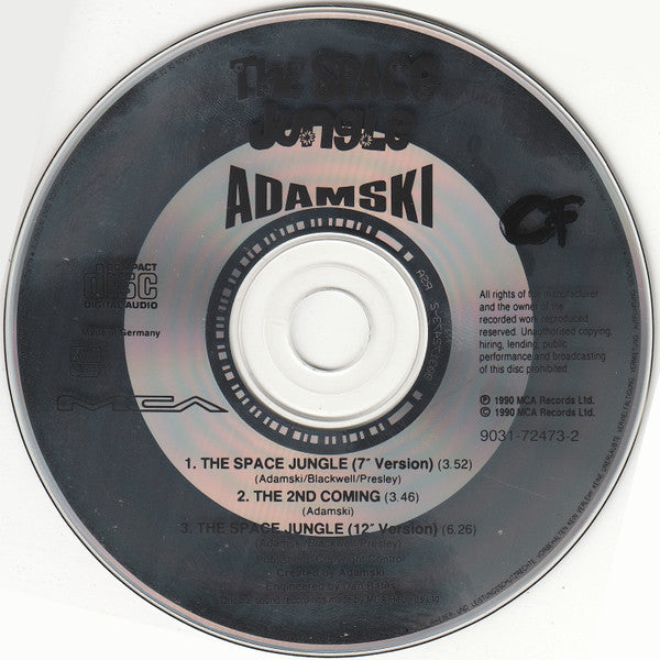 Adamski : The Space Jungle (CD, Maxi)
