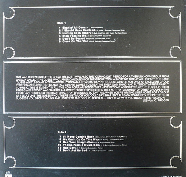 The Guess Who : The Guess Who (LP, Album, Comp)