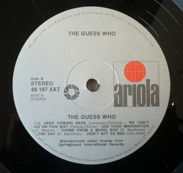 The Guess Who : The Guess Who (LP, Album, Comp)