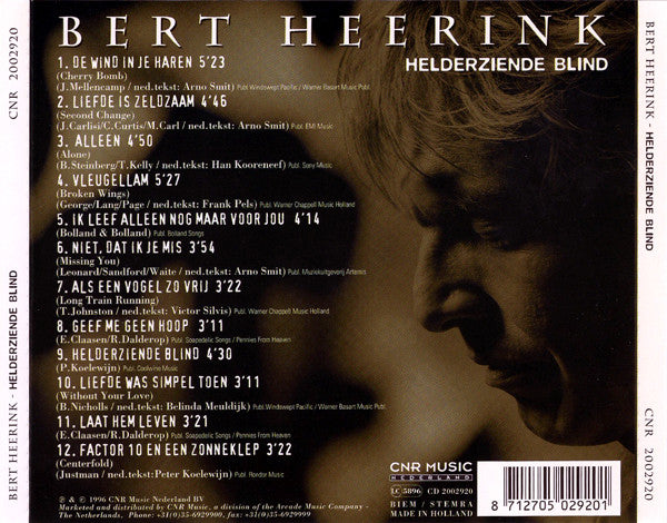 Bert Heerink : Helderziende Blind (CD, Album)