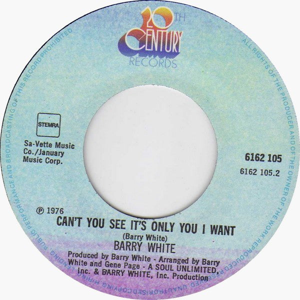 Barry White : Don't Make Me Wait Too Long (7", Single)