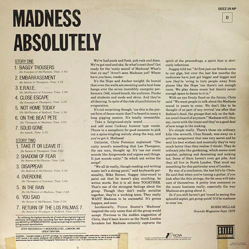 Madness : Absolutely (LP, Album)
