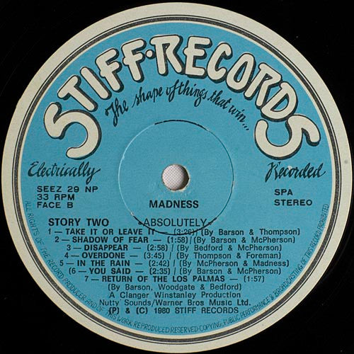 Madness : Absolutely (LP, Album)