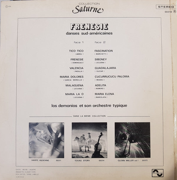 Los Demonios Y Su Orquesta : Frenesie Danses Sud Americaines (LP)