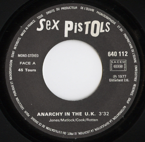 Sex Pistols : Anarchy In The U.K (7", Single, EA )
