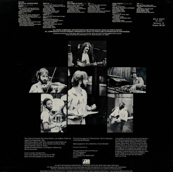 Jean-Luc Ponty : Mystical Adventures (LP, Album)