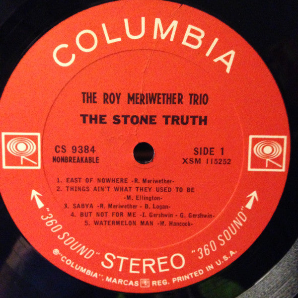 The Roy Meriwether Trio : The Stone Truth  (LP, 360)