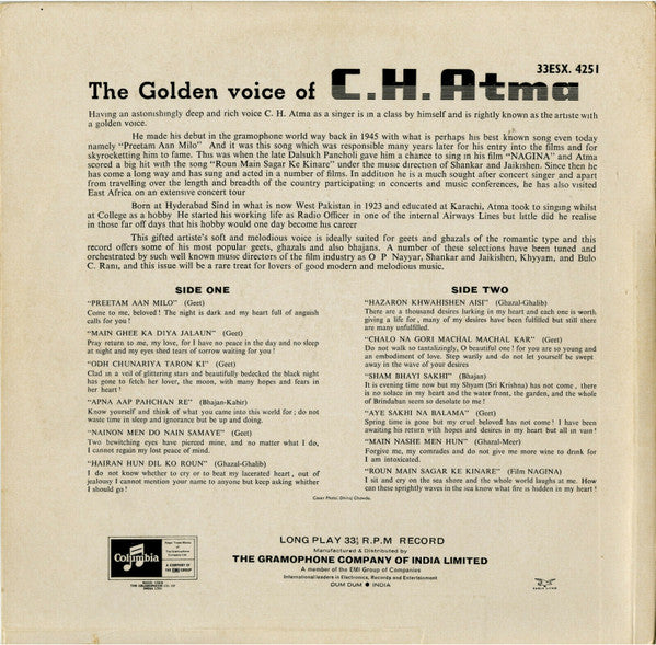 C.H. Atma : Twelve Great Love Songs By C.H. Atma (LP, Comp, RE)