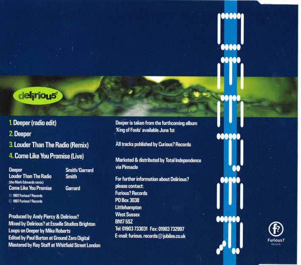 Delirious? : Deeper (CD, Single)
