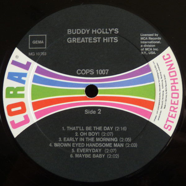 Buddy Holly : Buddy Holly's Greatest Hits (LP, Comp, RE)