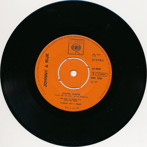 Johnny & Rijk : Jaapie, Jaapie (7", Single)