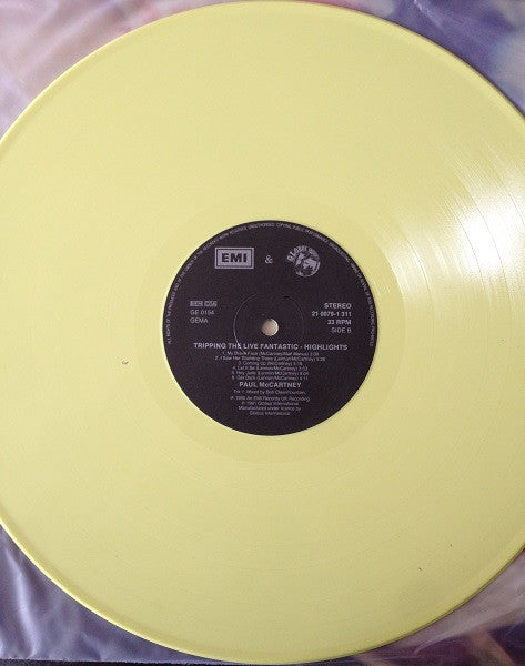 Paul McCartney : Tripping The Live Fantastic - Highlights! (LP, Album, Yel)