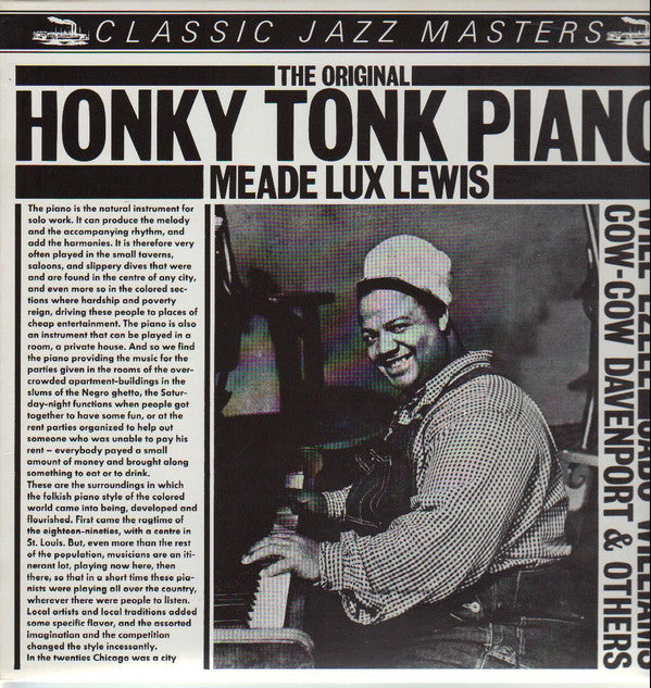 Meade "Lux" Lewis, Will Ezell, Jabo Williams, Cow Cow Davenport & Various : The Original Honky Tonk Piano (LP, Comp)