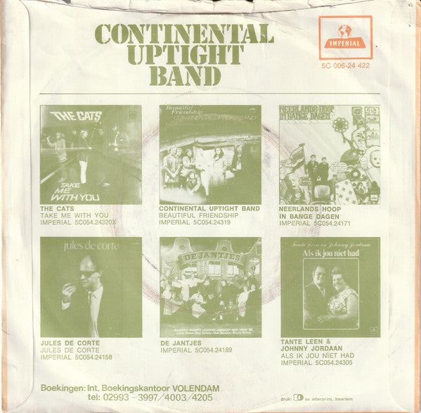 The Continental Uptight Band : Changin' Rearrangin'  (7", Single)