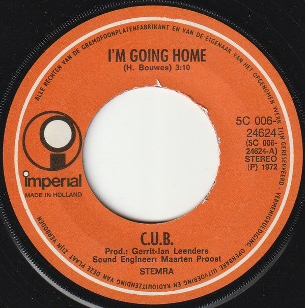 The Continental Uptight Band : I'm Going Home / You Have Come My Way (7", Single)
