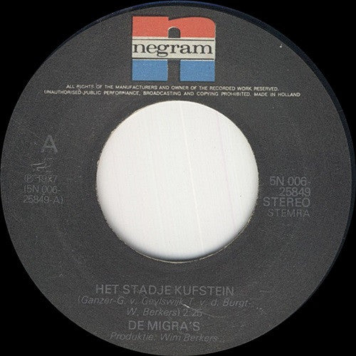 De Migra's : Het Stadje Kufstein (7", Single)