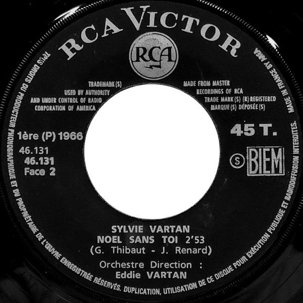 Sylvie Vartan : Par Amour, Par Pitié / Noël Sans Toi (7", Single)