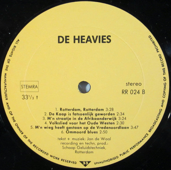 De Heavies : Alsof Het Gisteren Was (LP, Album)