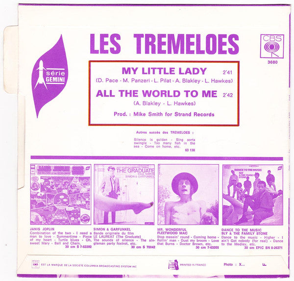 The Tremeloes : My Little Lady (7", Single)
