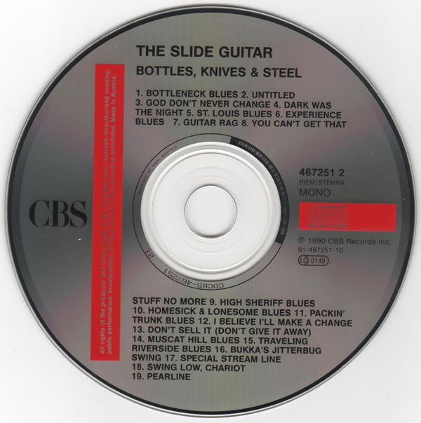 Various : The Slide Guitar (Bottles, Knives & Steel) (CD, Comp, Mono)