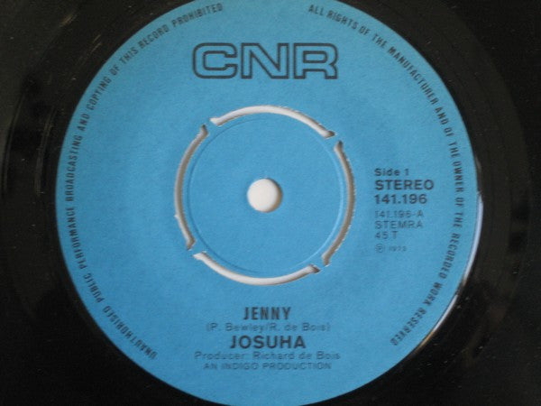 Josuha : Jenny (Take Me Out For A Ride) / Magic Carpet (7", Single)