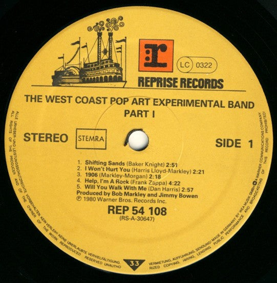 The West Coast Pop Art Experimental Band : Part One (LP, Album, RE)