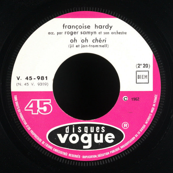 Françoise Hardy : Oh Oh Chéri (7", Single)