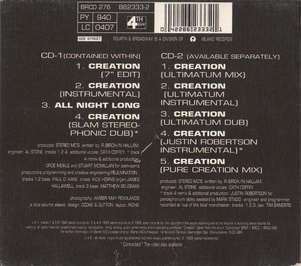Stereo MC's : Creation (CD, Single, Dig)