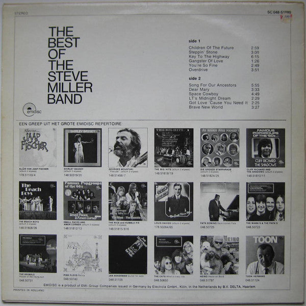 Steve Miller Band : The Best Of The Steve Miller Band (LP, Comp)