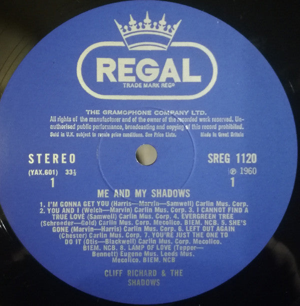 Cliff Richard And The Shadows* : Me And My Shadows (LP, Album, RE)