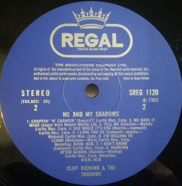 Cliff Richard And The Shadows* : Me And My Shadows (LP, Album, RE)