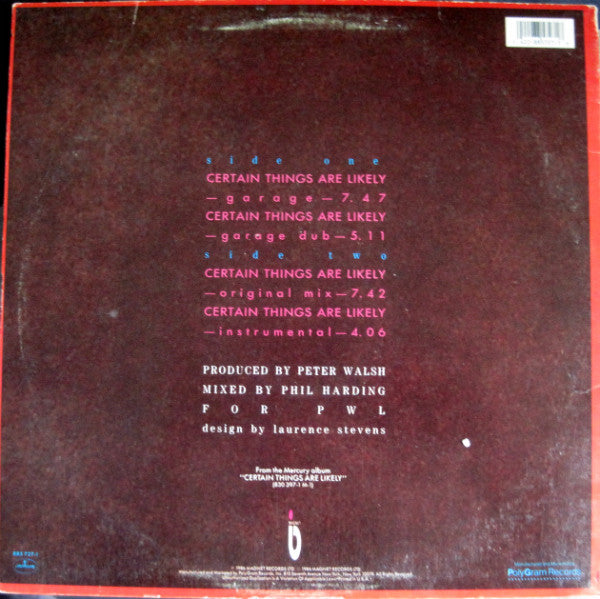 KTP* : Certain Things Are Likely (12", Single)