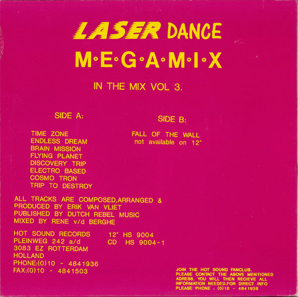 Laserdance : Megamix Vol. 3 (12", Mono, P/Mixed)