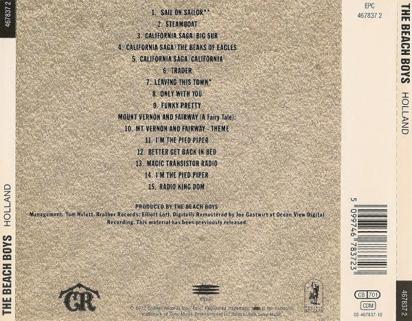 The Beach Boys : Holland (CD, Album, RE, RM)