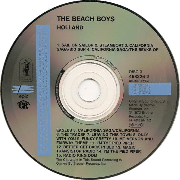 The Beach Boys : Holland (CD, Album, RE, RM)