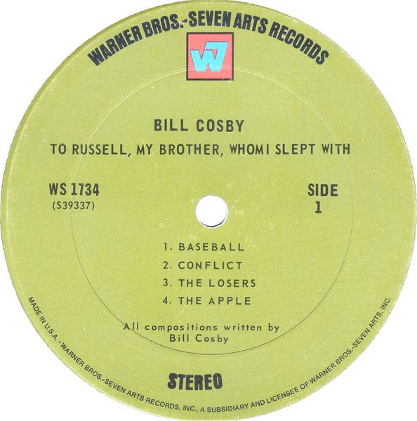 Bill Cosby : To Russell, My Brother, Whom I Slept With (LP, Album)