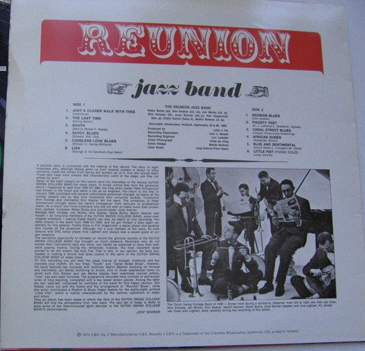 The Reunion Jazz Band : Reunion (LP, Album, RE)
