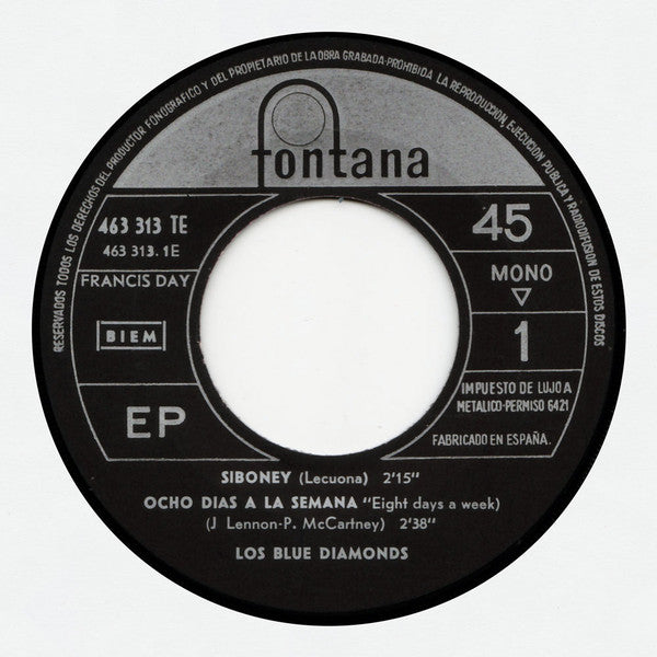 The Blue Diamonds : Siboney / Ocho Dias A La Semana (7", EP, Mono)