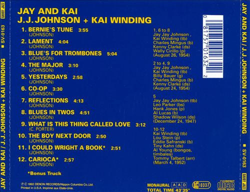 J.J. Johnson, Kai Winding : Jay And Kai  (CD, Album, RE, RM)