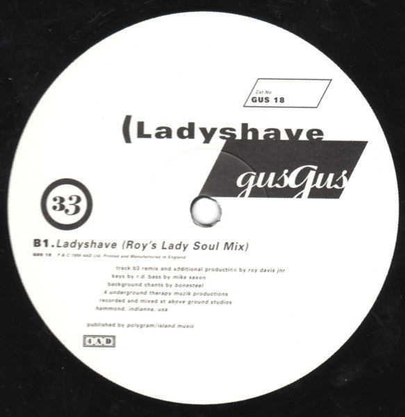 Gus Gus* : Ladyshave (12", Promo)